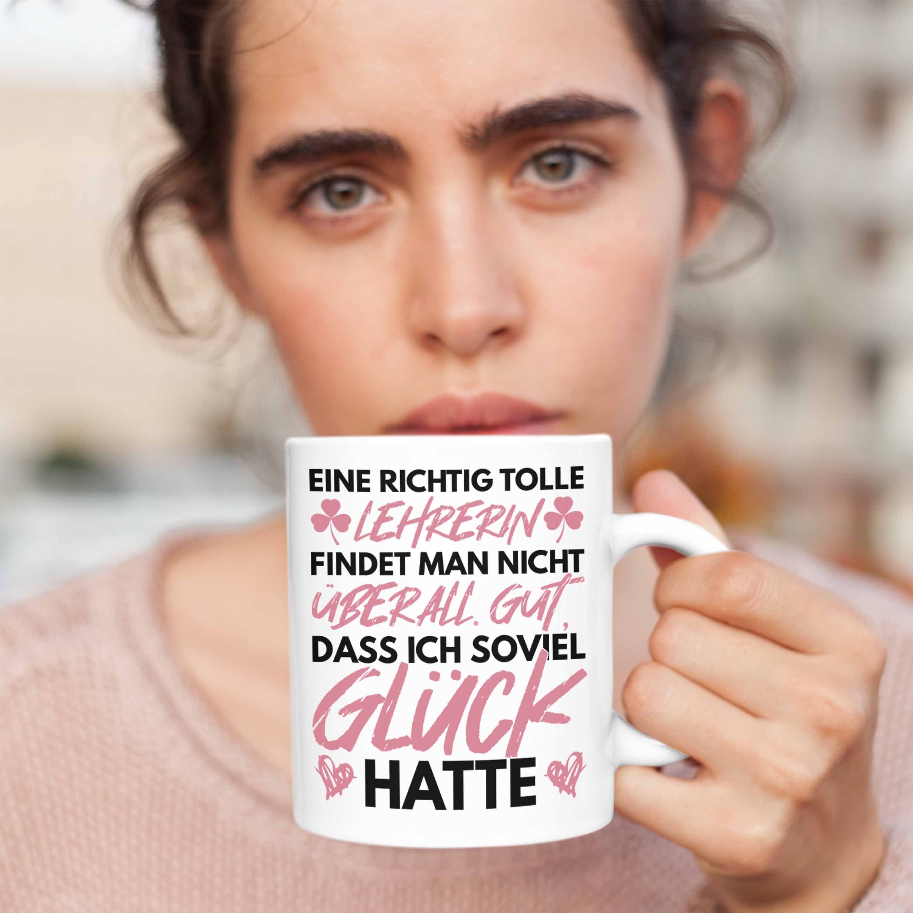 Trendation Danke Geschenkidee Trendation Abschied Tasse zum Klassenlehrerin Beste Lehrerin Lehrerin Geschenk Weiss Tasse - Abschiedsgeschenk