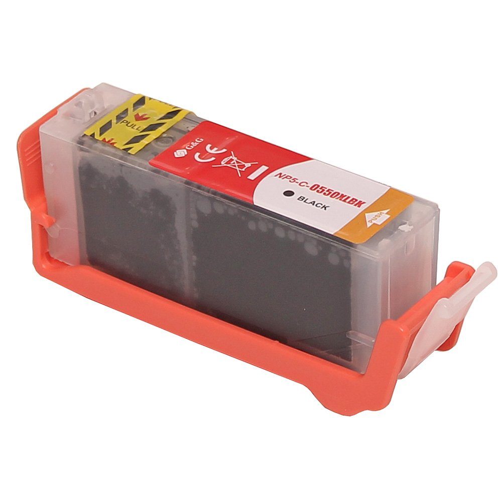 ABC Tintenpatrone (Kompatible Patrone für Canon 550XL PGI-550XL PGBK Photo Schwarz, 5655 MG6350 MG6350S MG6400 MG6420 MG6450 MG6650 MG7150 MG7550 MX725 MX)