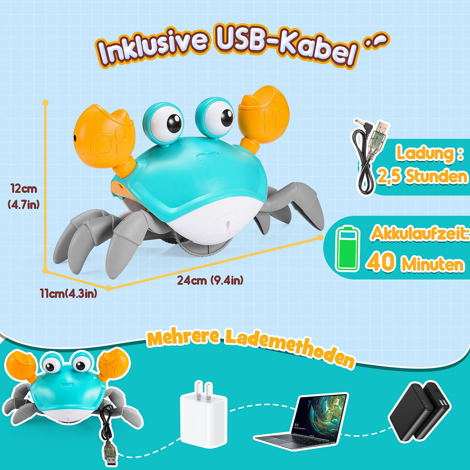 Frentree Lernspielzeug Krabbel-Krabbe, interaktives Spielzeug für Babys und günstig online kaufen