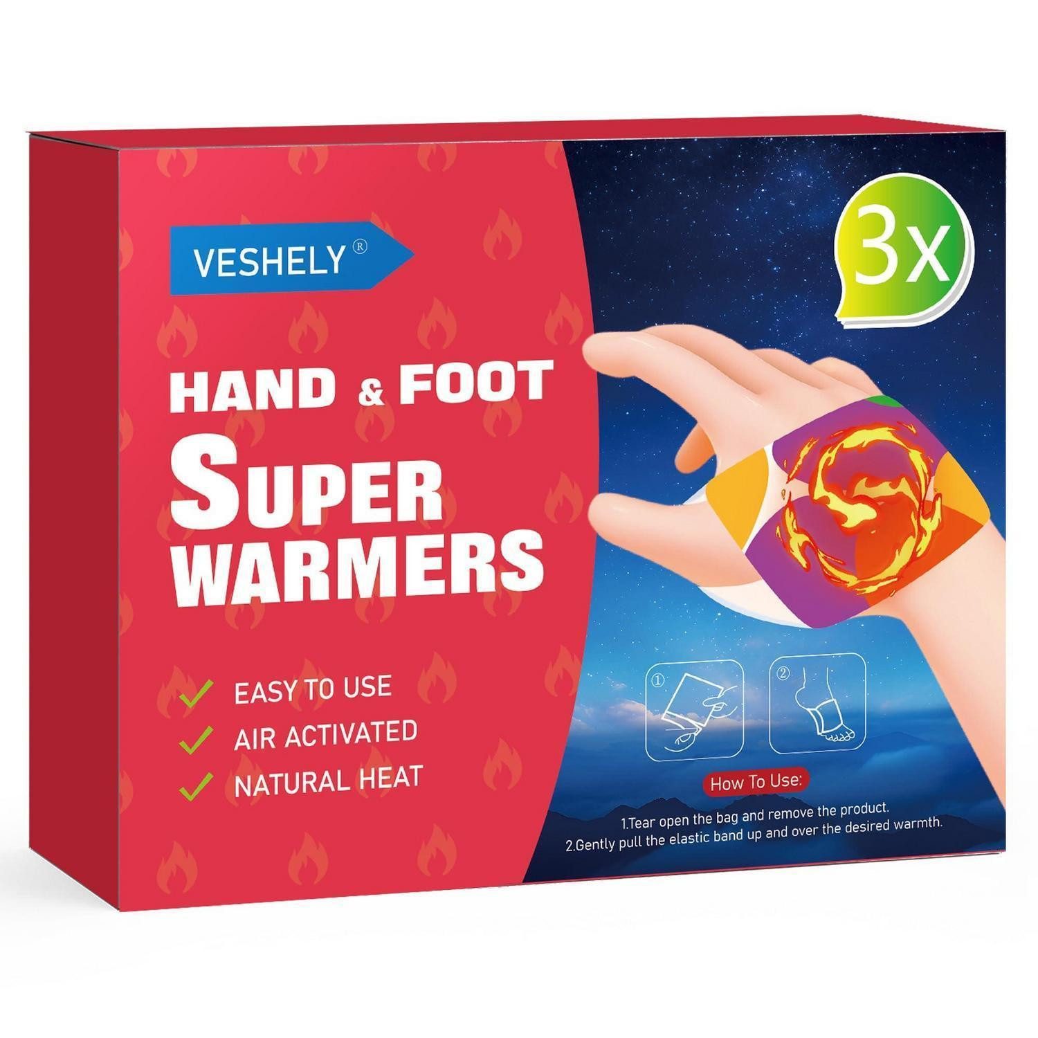 LuxusKollektion Thermohandschuhe Handwärmer luftaktiviert 3 Stück (3-St)