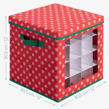 Navaris Aufbewahrungsbox Aufbewahrungsbox für Weihnachtskugeln - Sortierbox mit 64 Fächern (1 St)