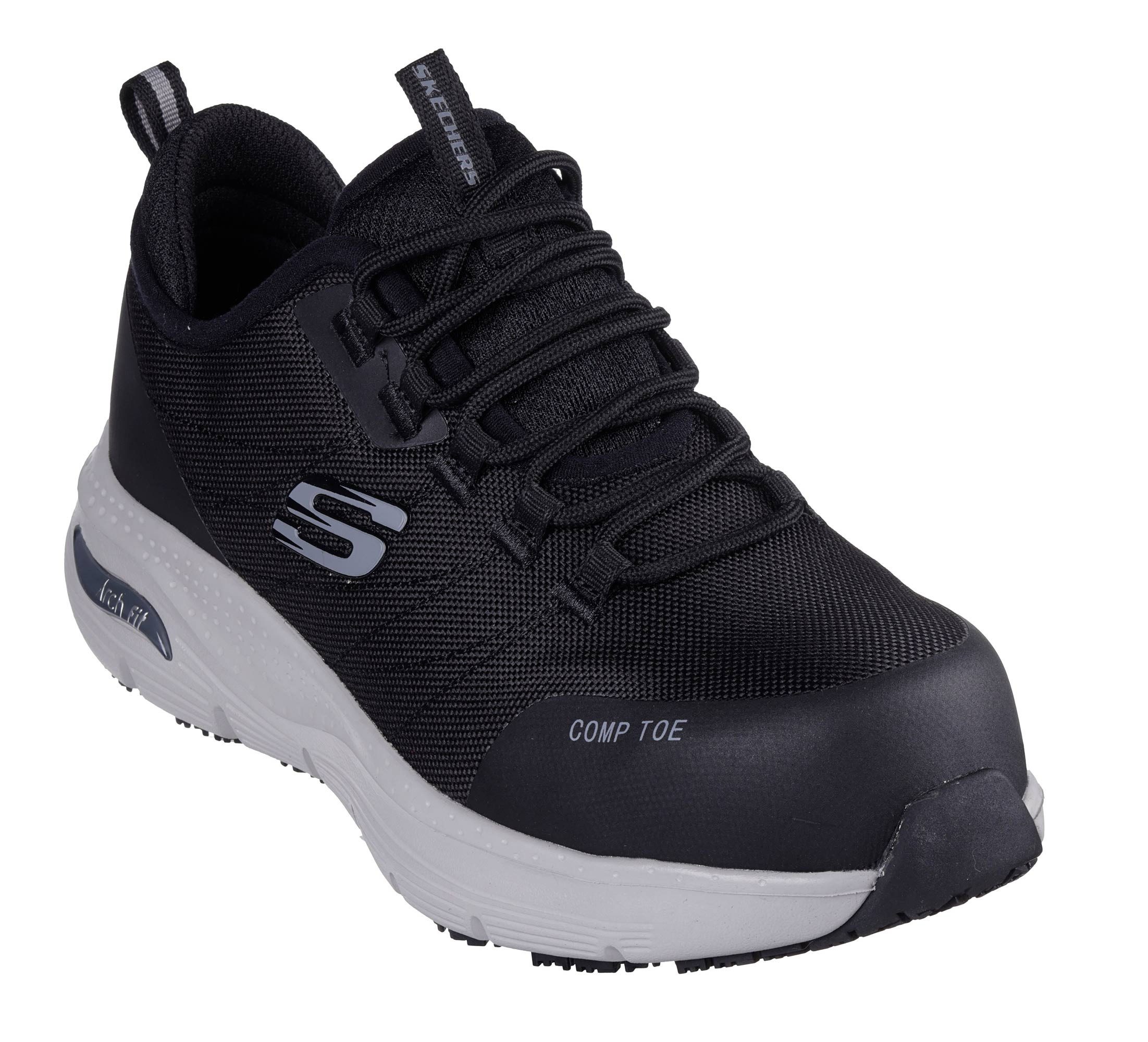 Skechers ARCH FIT SR EBINAL - Max Komfort und Sicherheit - Damen S3 SR ESD Arbeitsschuh Arch Fit Einlegesohle mit zertifizierter Unterstützung des Fußgewölbes
