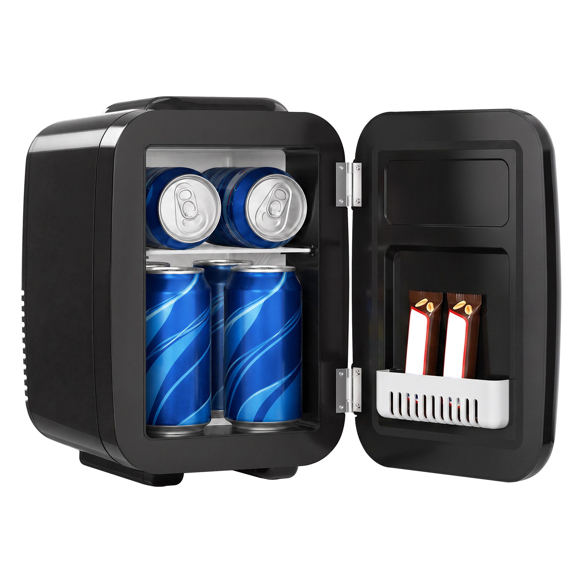 SONGMICS Elektrische Kühlbox Mini Getränkekühlschrank mit Kühl- und Heizfunktion, 4 L für Auto und Zuhause, 25 dB Leise, Tragbar