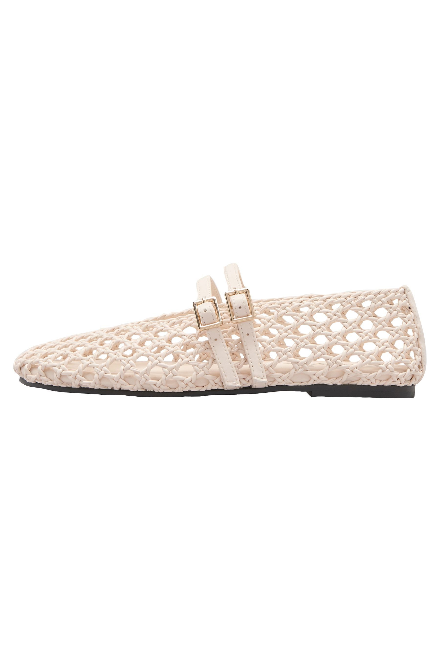 LIPSY Lipsy Geflochtene Mary-Jane-Ballerinas aus Leder Ballerina