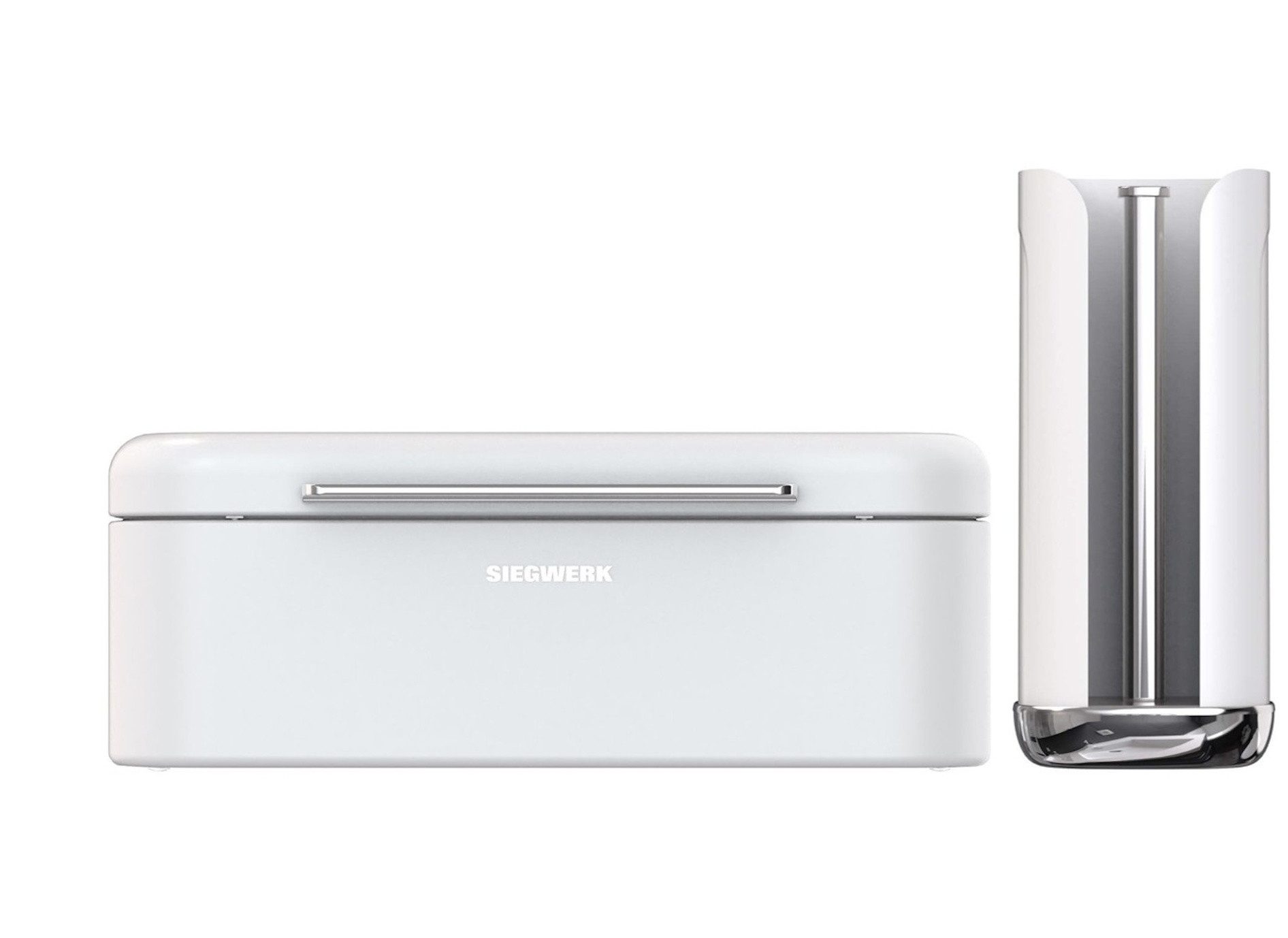 SIEGWERK Brotkasten SIEGWERK Kombiangebot Brotkasten PANOVA und Rollenhalter Pure Snow