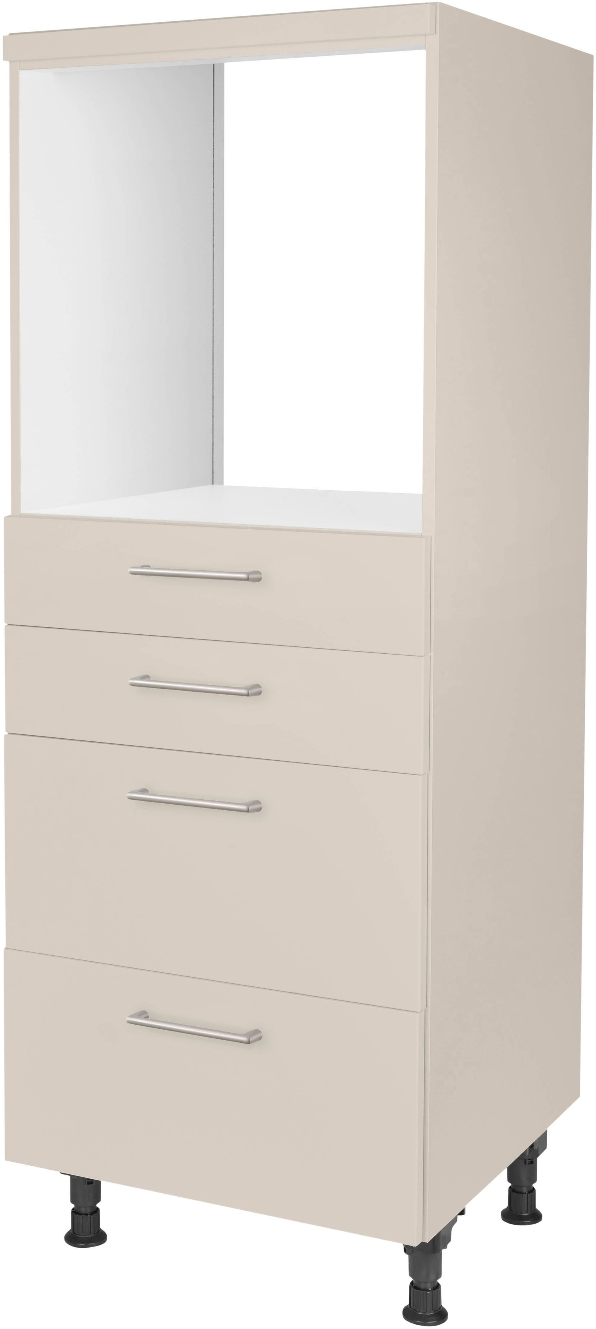 nobilia® Herdumbauschrank "Laser", mit Schubkästen und Auszügen, vormontiert, Breite/Höhe: 60/167,8 cm
