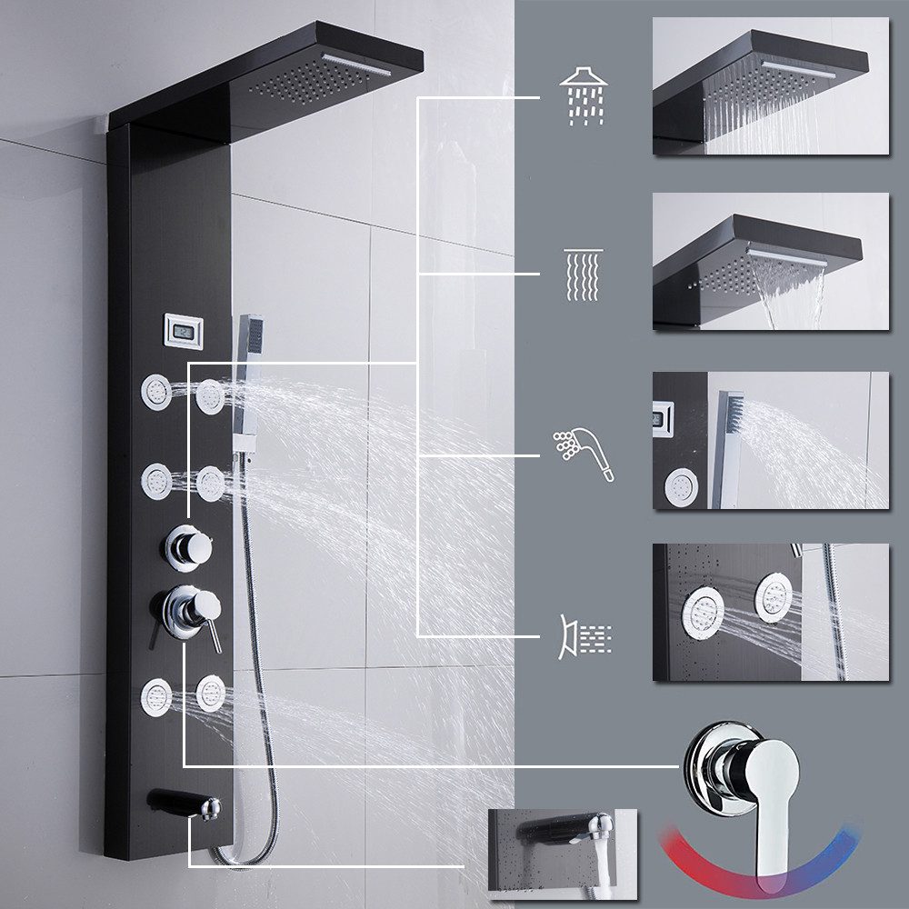 XERSEK Duschsystem Regendusche set Überkopfbrauseset Brauseset günstig online kaufen