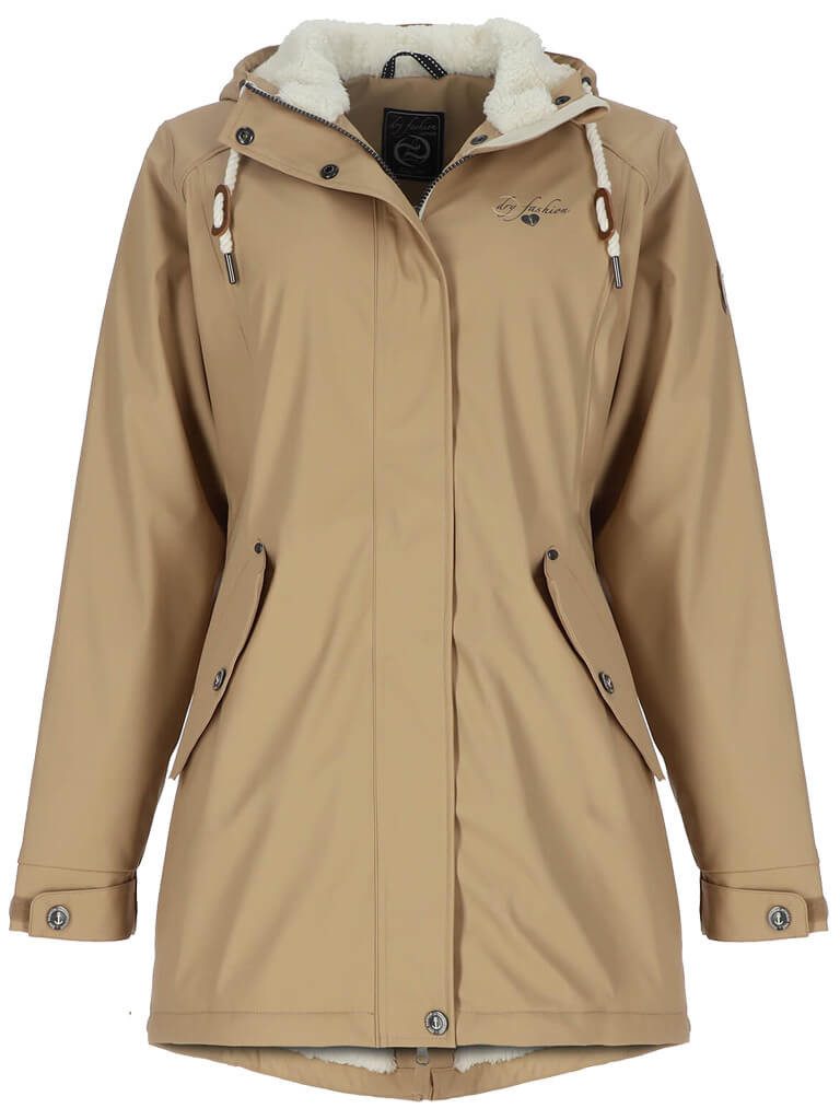 Dry Fashion Regenmantel Damen Regenjacke Malmö Kapuze und Teddyfleece - win günstig online kaufen