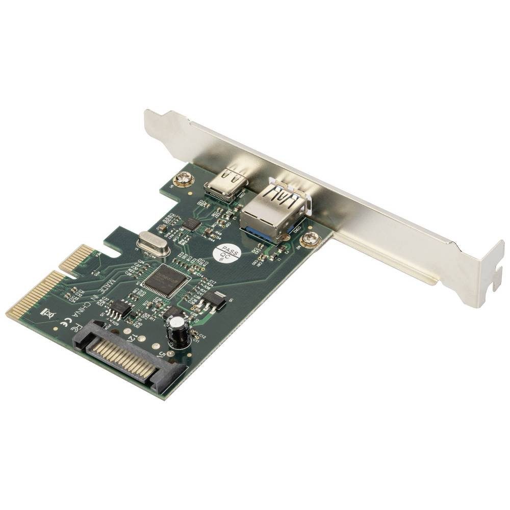 Digitus PCIe Karte, USB Type-C™ + USB A DS-30225 Modulkarte, inkl. Low-Profile Slotblech