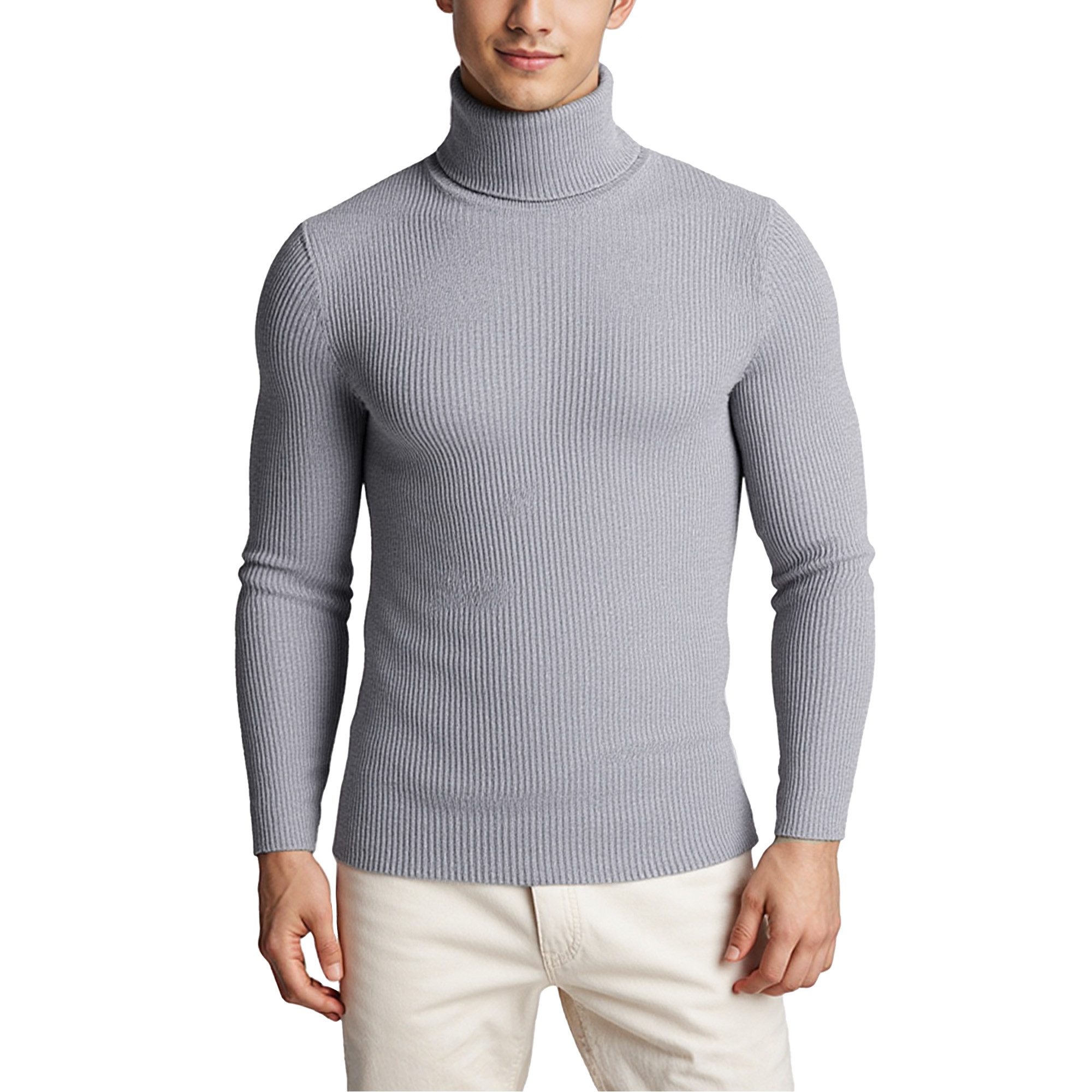 TANTOMI Rollkragenpullover Herren Rollkragen Pullover Sweater günstig online kaufen