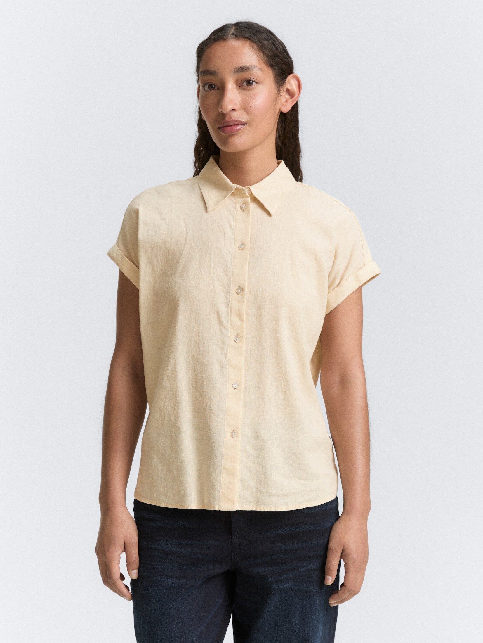 TOM TAILOR Kurzarmbluse Loose Fit Bluse günstig online kaufen