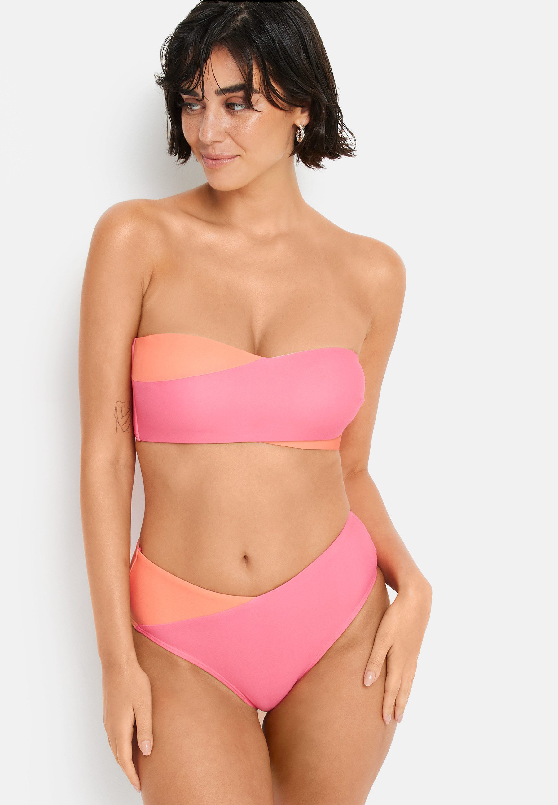 LSCN by LASCANA Bandeau-Bikini Auri (Set) in Colourblock-Optik