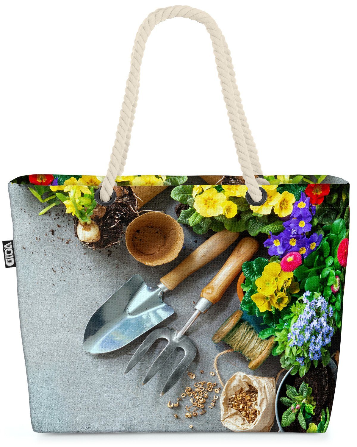 VOID Strandtasche (1-tlg), Gartenarbeit Blumen Garten Hof garten-arbeit gärten pflanze sommer sa | Strandtaschen
