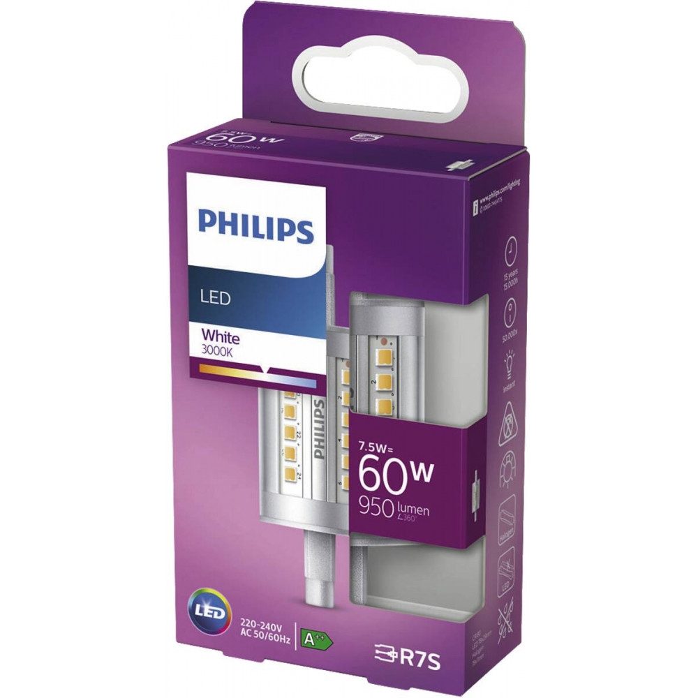Philips LED-Leuchtmittel Spot - LED Stablampe - weiß, R7s, Kaltweiß