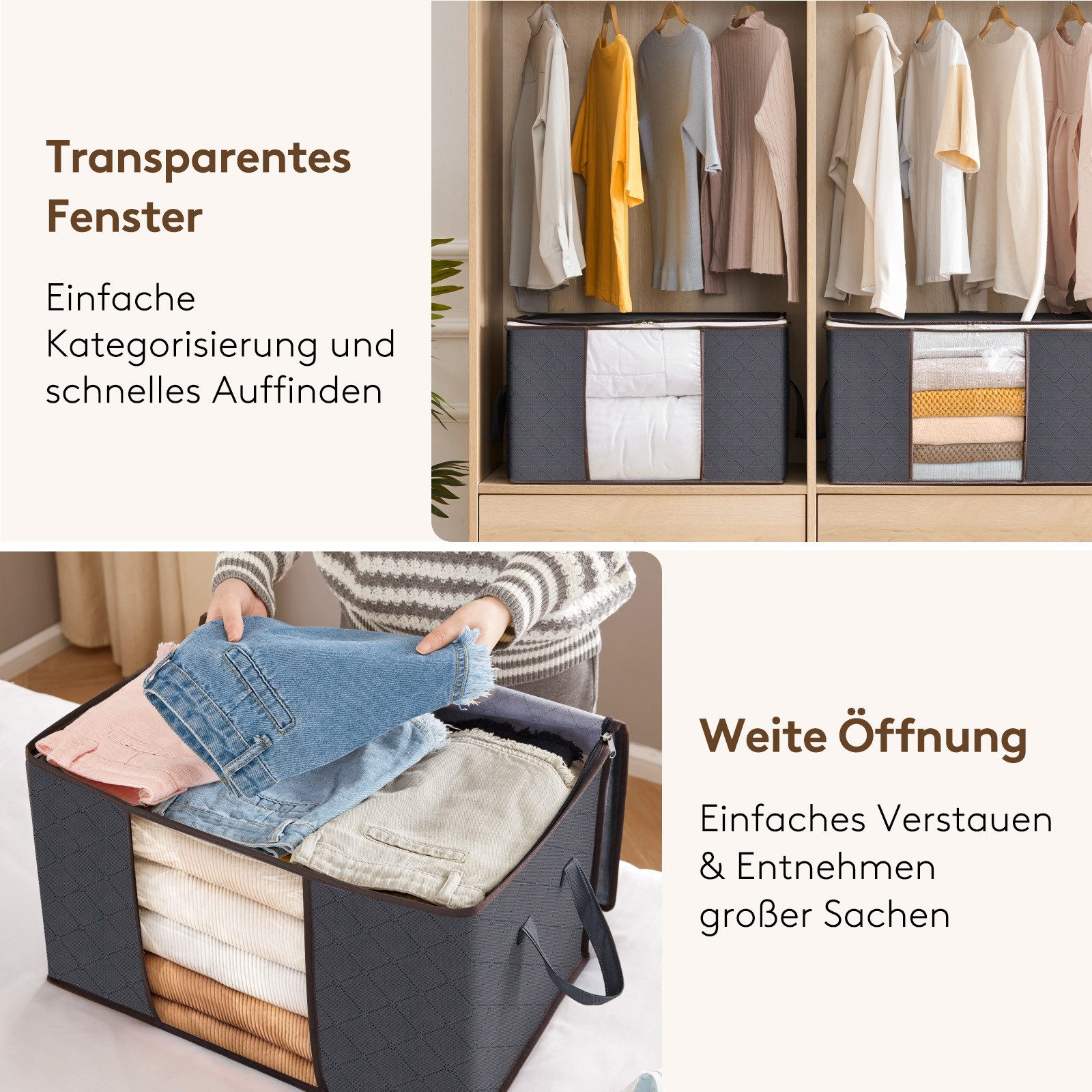 Lifewit Aufbewahrungsdose Aufbewahrungstasche mit Deckel, Kleiderschrank Organizer (1 St)