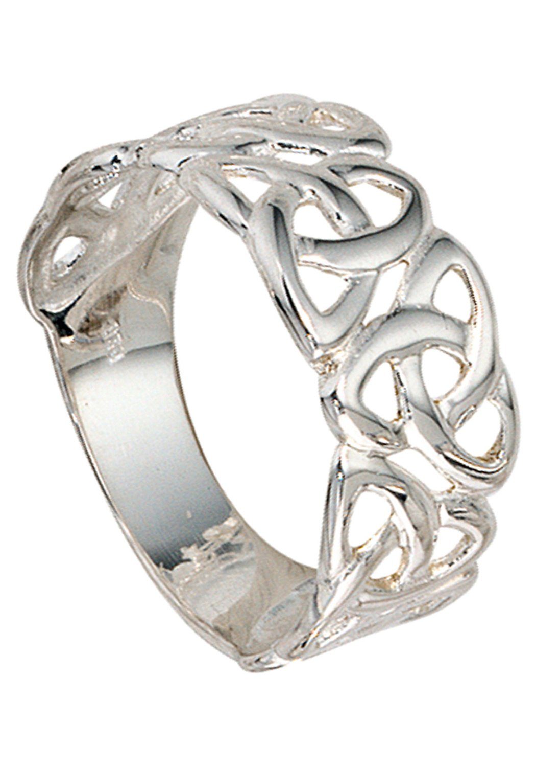 Silberring Silber rhodiniert 925 JOBO Ring breit,
