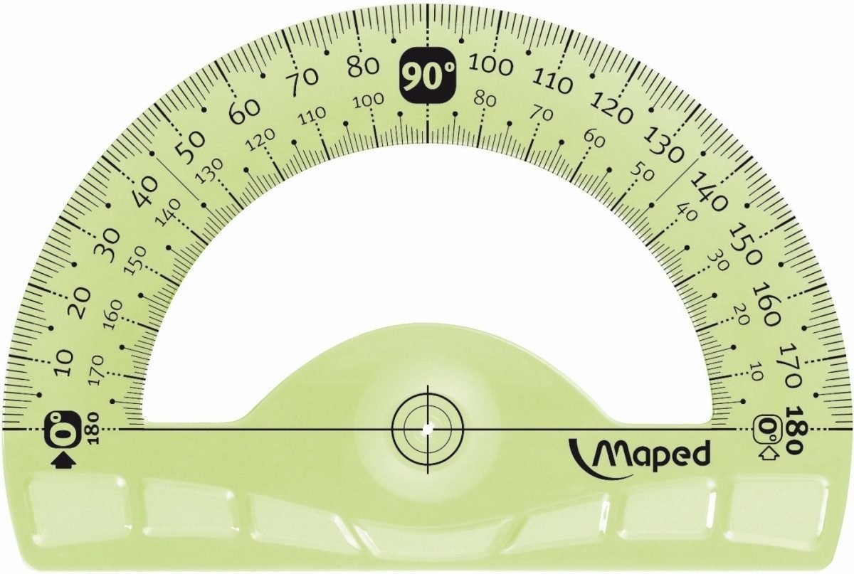 MAPED Geodreieck Winkelmesser Flex Halbkreis (180 Grad) 12cm farbig sortiert Blister