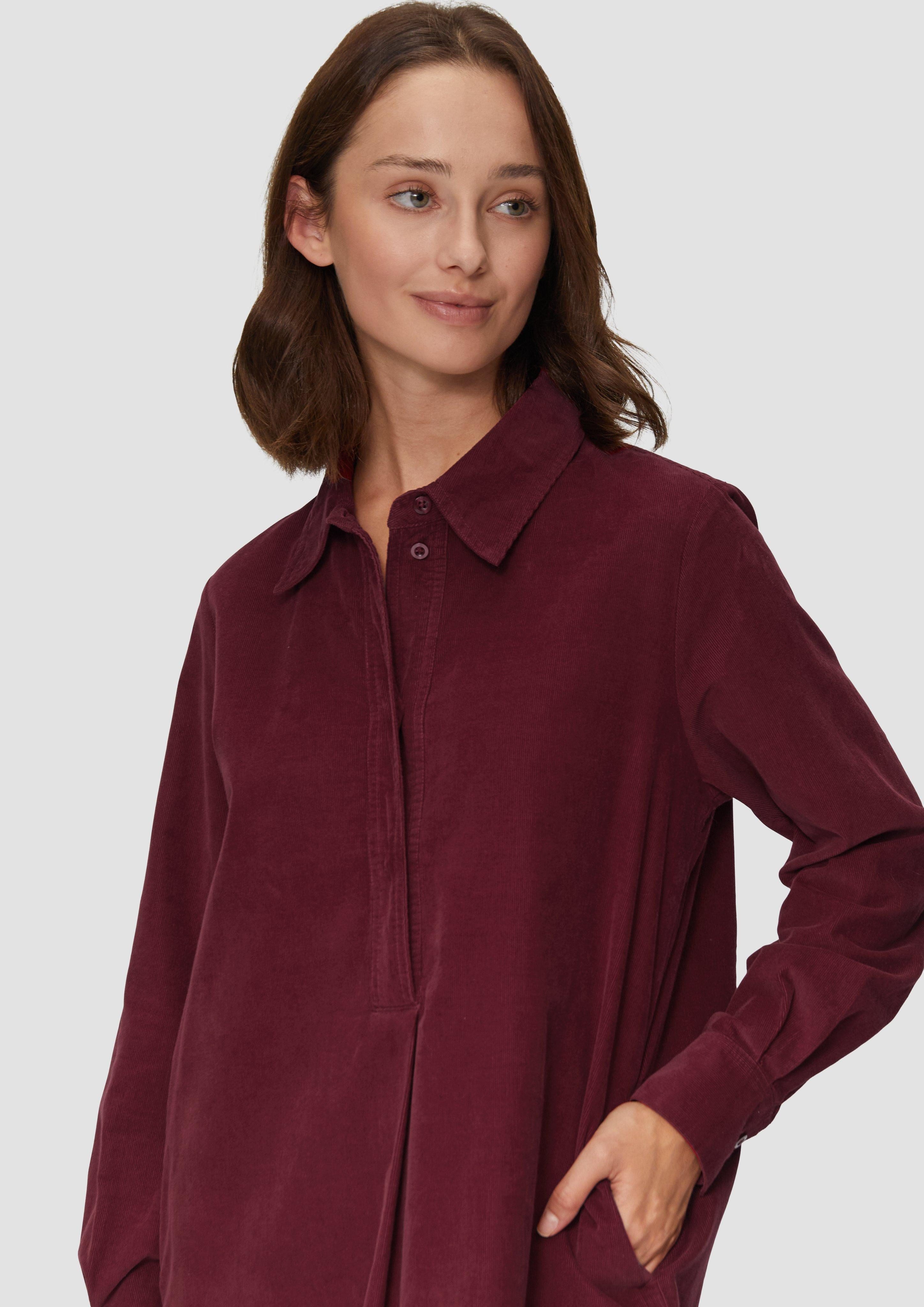 s.Oliver Minikleid Hemdblusenkleid aus Feincord mit günstig online kaufen