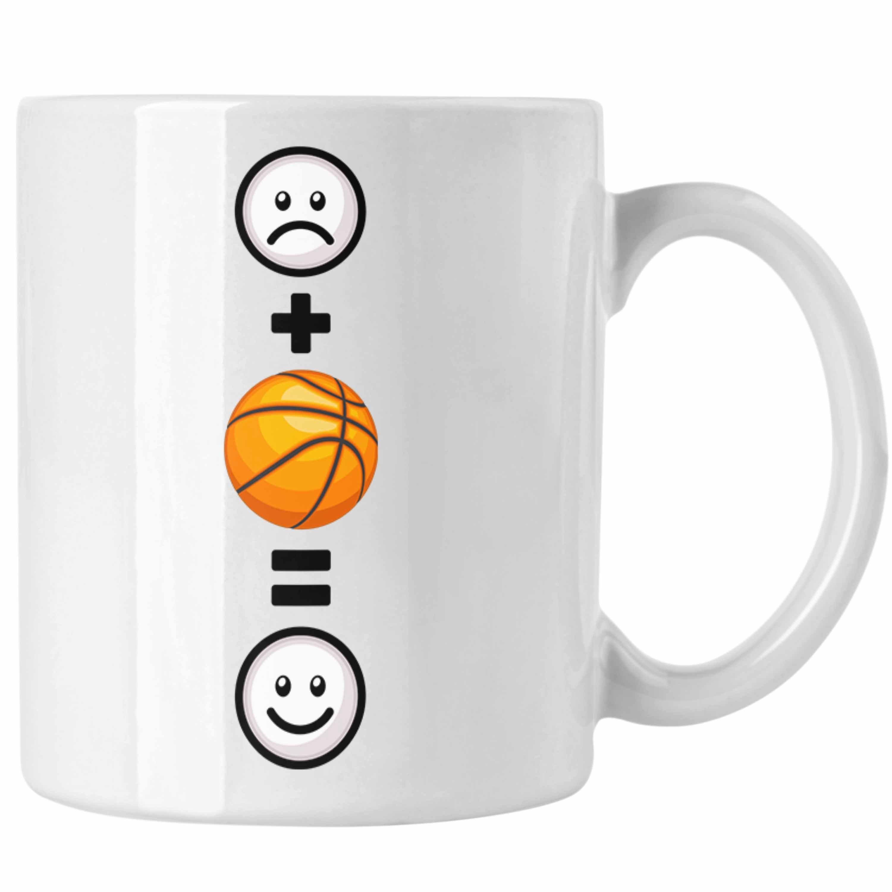 Trendation Tasse Basketball Tasse Geschenk für Basketball-Spieler Geburtstag Lustige Ge Weiss