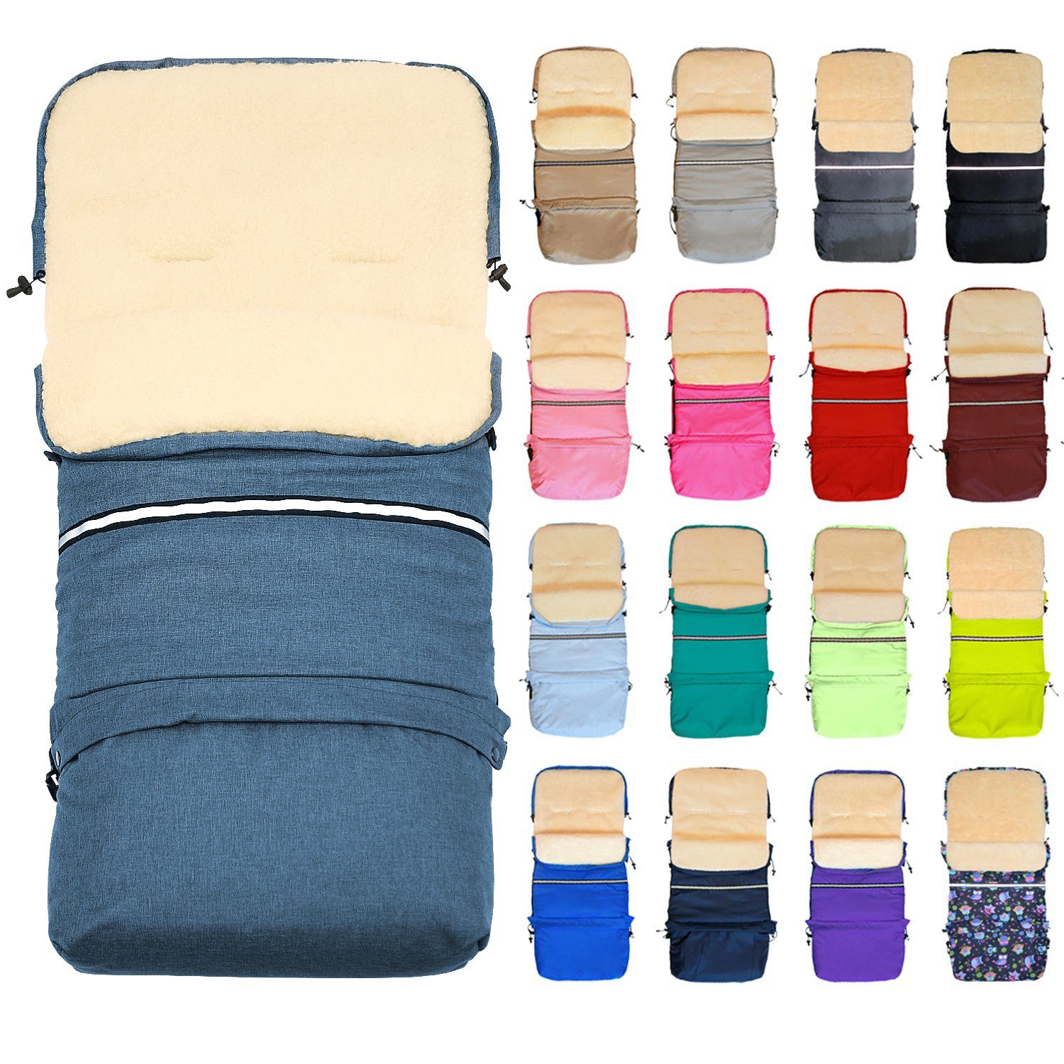 Baby-Joy Fußsack Baby-Joy Fußsack FINN XXL -110cm- Kinderwagen Winterfußsack Thermofußs, Wetterfest, Thermo-warm und Ultraweich