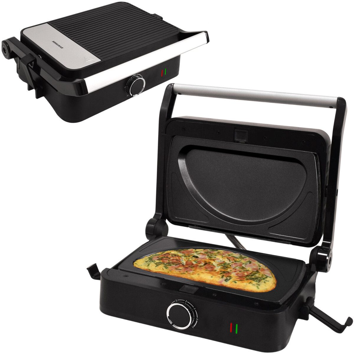 Syntrox Germany Küchenorganizer-Set Kombigerät Multifunktionsmaker mit Wechselplatten SM-1000W-Toledo Ome