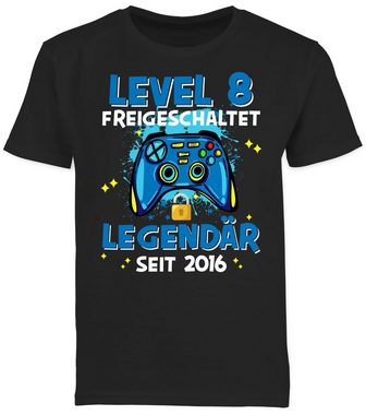 Shirtracer T-Shirt Level 8 freigeschaltet Legendär seit 2016 8. Geburtstag