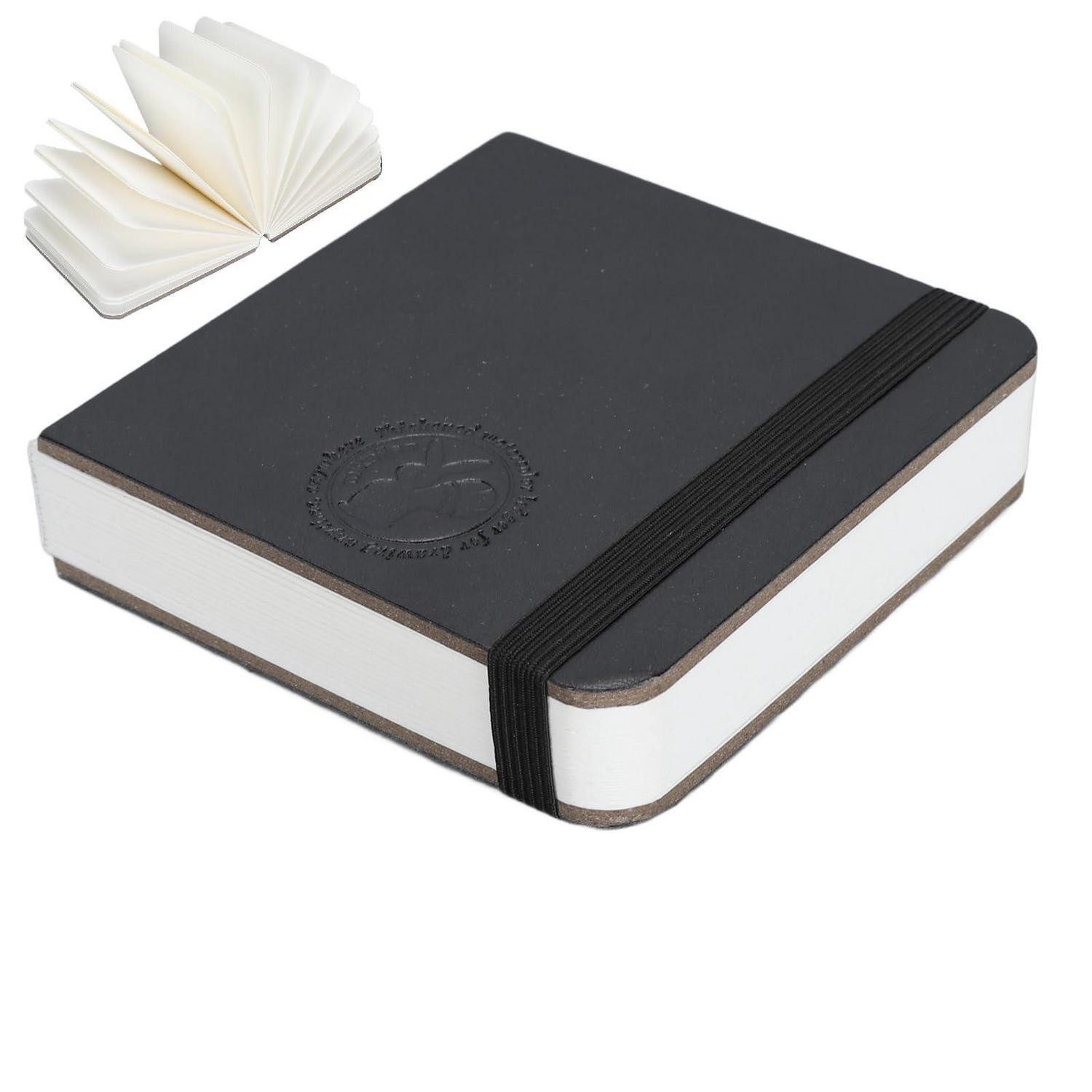 LuxusKollektion Skizzenbuch Aquarell Skizzenbuch 10x10cm, BLACK