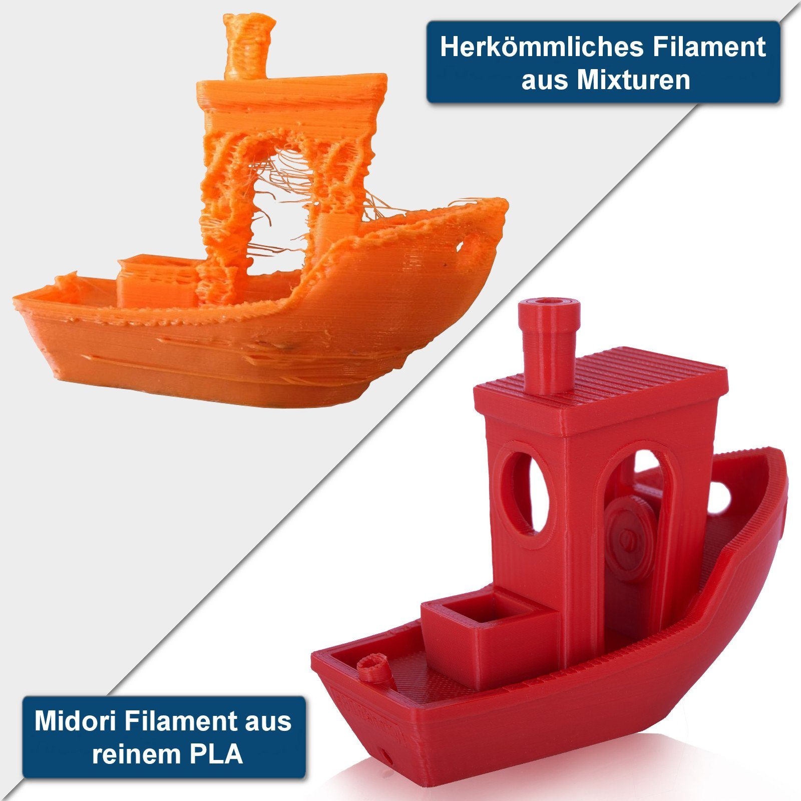 Drucker PLA 3D 3D-Drucker-Stift, PETG 1kg Filament 1,75mm Signalrot Midori