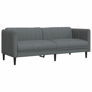 vidaXL Sofa Sofa 3-Sitzer Dunkelgrau Stoff