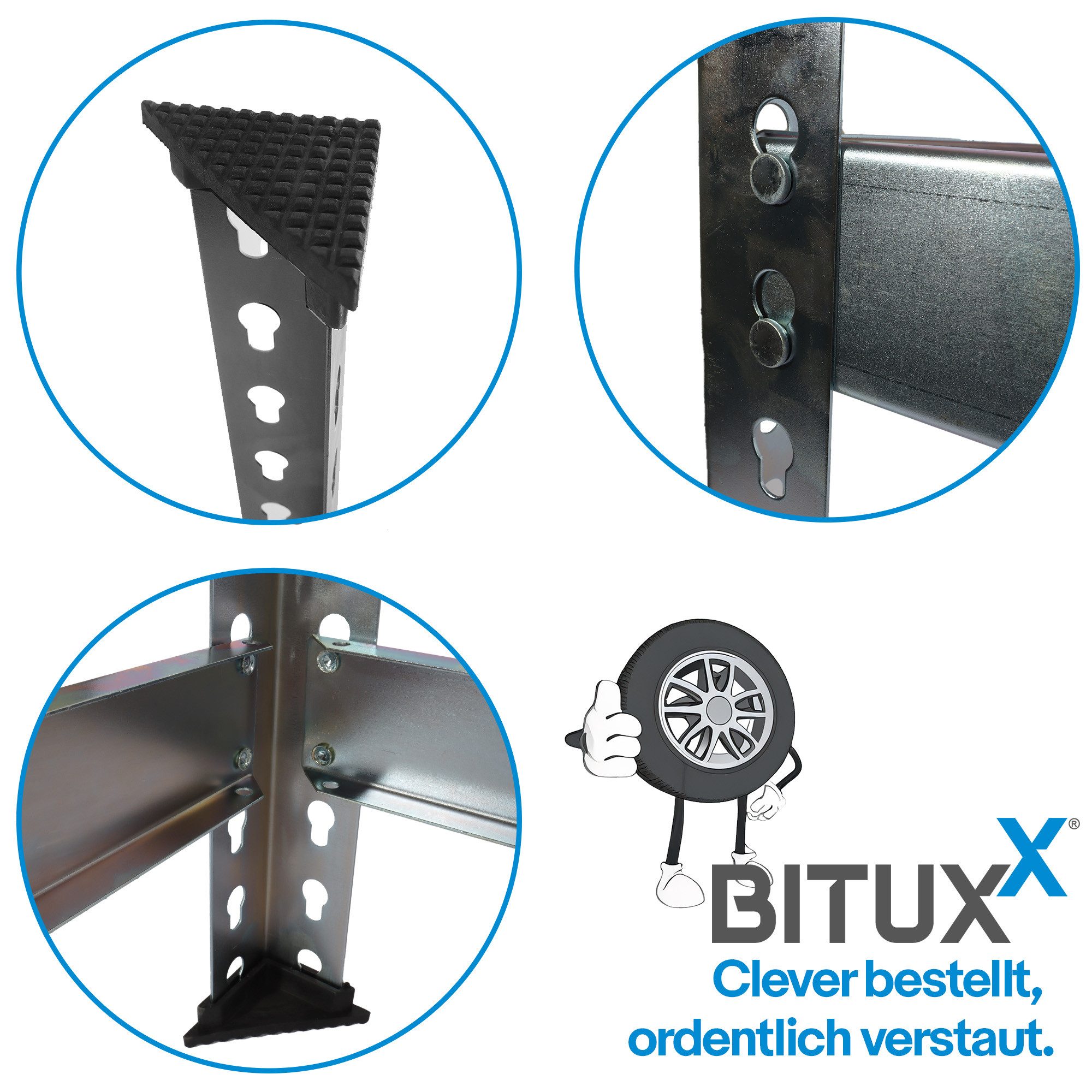 Bituxx Regal für Reifen bis 150kg – Bild 4 von 5