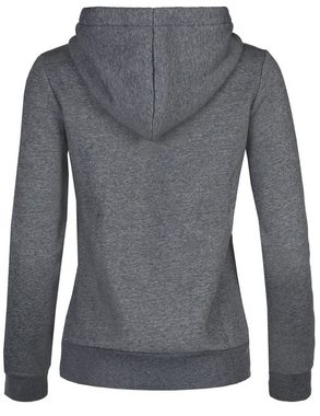 Piz Palü Hoodie Damen Kapuzenpullover "Pleß", 010028 - Grau - Langarm Sweatshirt mit Logo
