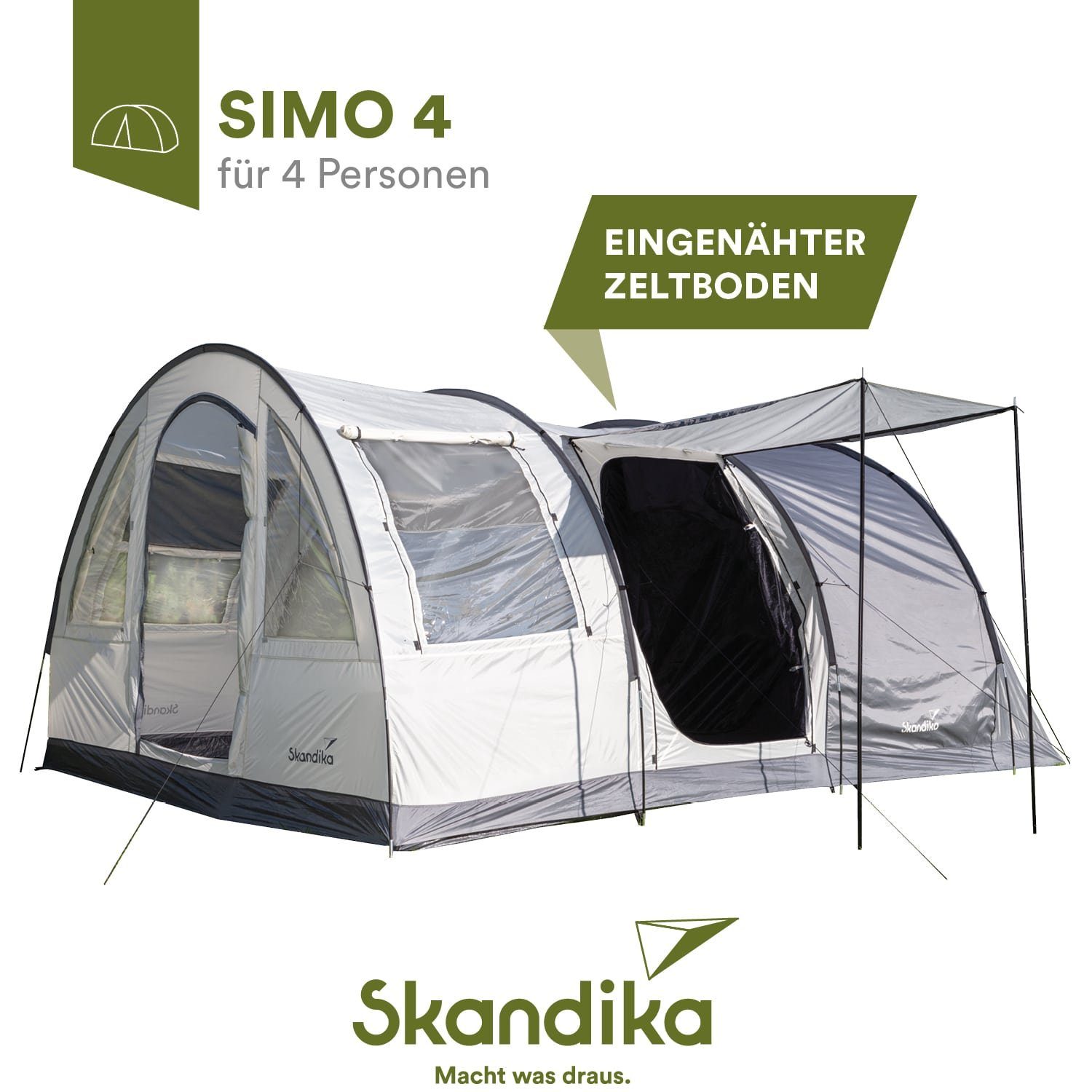 Skandika Tunnelzelt Campingzelt, Familienzelt, Simo 4 günstig online kaufen