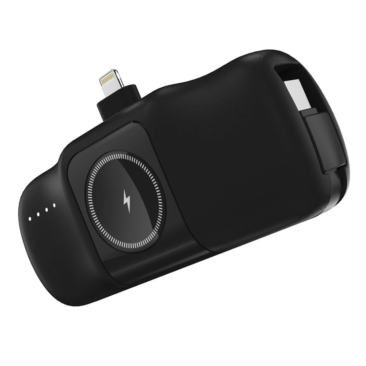 Wozinsky WF16-YLS Mini Powerbank 5000 mAh (5 V), kompatibel mit Apple Watch, induktives Laden, Mehrfachanschluss