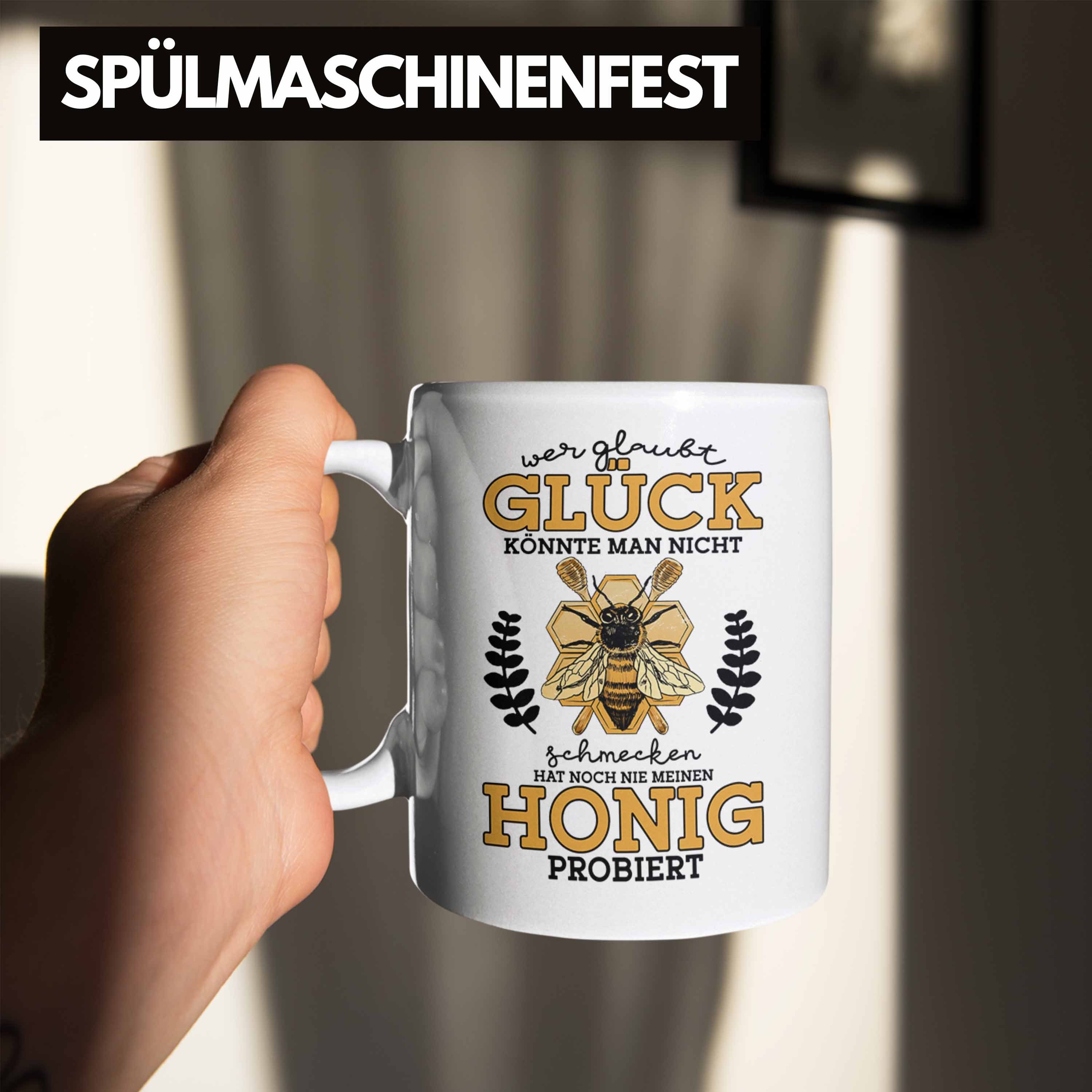 Tasse Geschenkidee Bienenzucht Honig Trendation Tasse Imker Geschenk Weiss