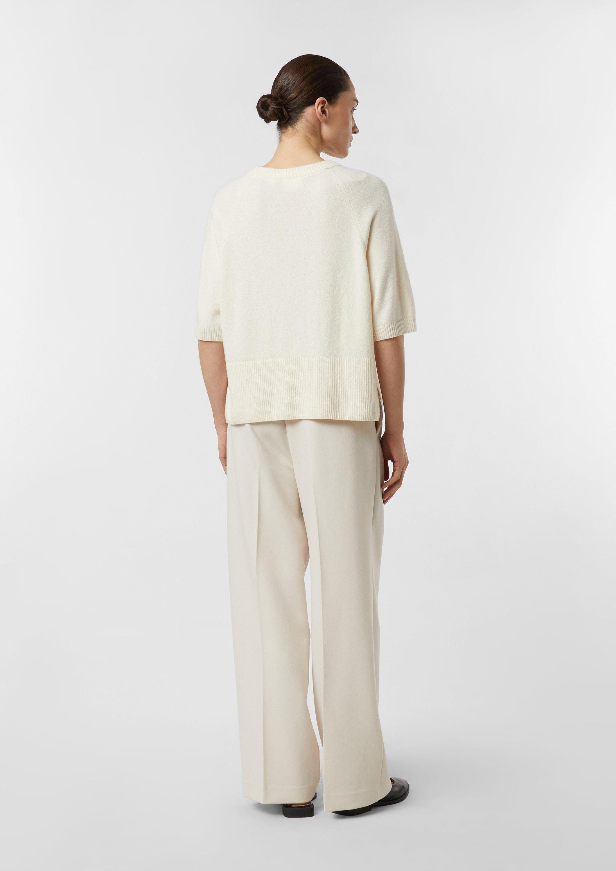 comma Kurzarmpullover Strickpullover Feinstrickpullover mit Halbarm