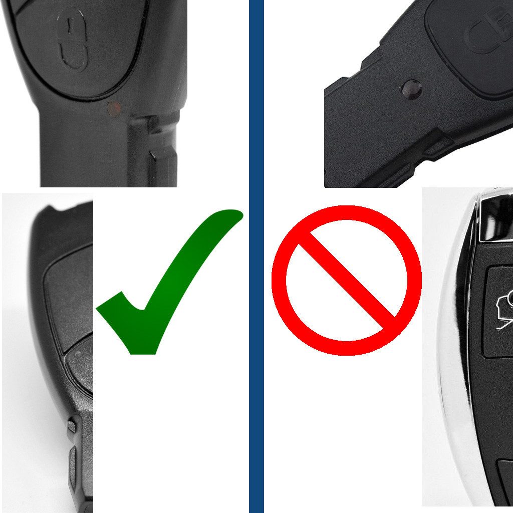 mt-key Auto Schlüssel Batteriehalter Clip Reparatur Set + 2X passende CR2025 Knopfzelle, CR2025 (3 V), für Mercedes Benz Funk Fernbedienung