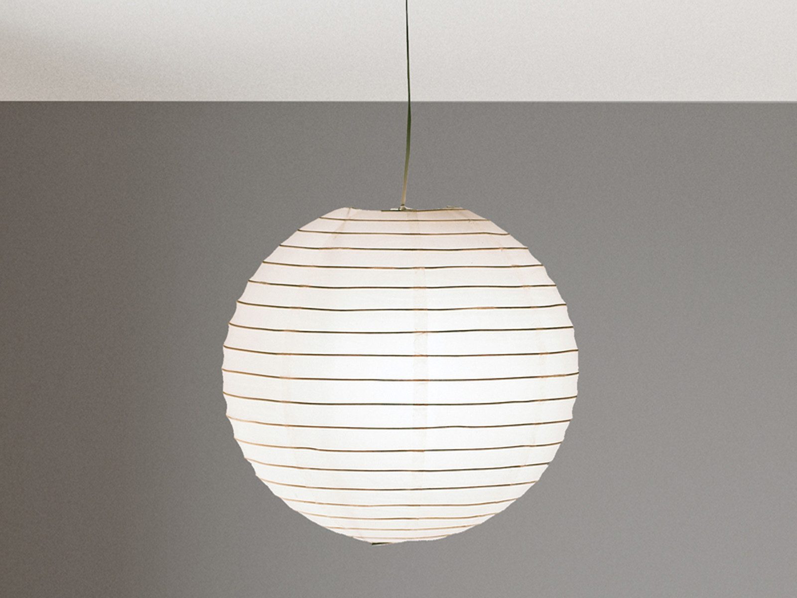 TRIO Leuchten LED Pendelleuchte, LED wechselbar, Warmweiß, japanische Papier-lampen, chinesische Lampenschirm Lampion Weiß, Ø40cm