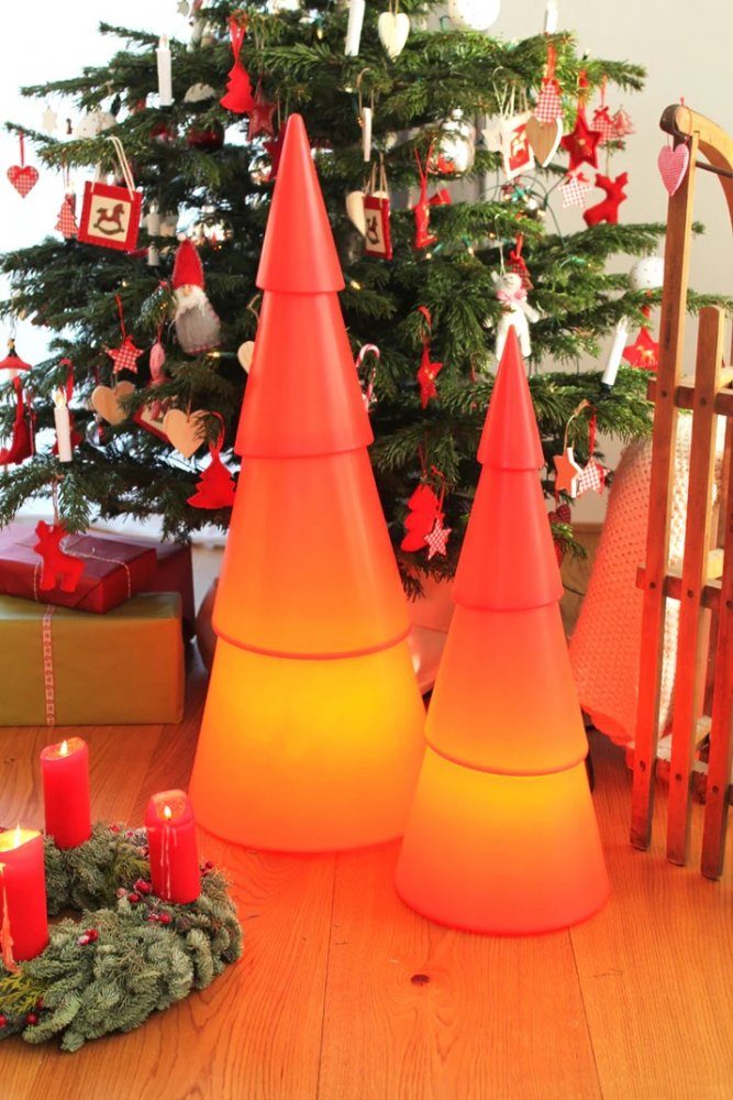 8 seasons design LED-Dekofigur 8 seasons - Motivleuchte Shining Tree rund 55 cm rot
