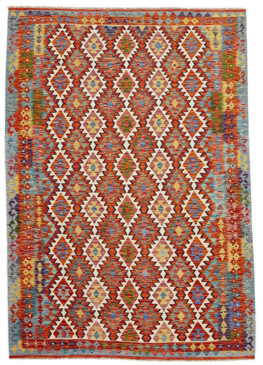 Orientteppich Kelim Afghan 207x296 Handgewebter Orientteppich, Nain Trading, rechteckig, Höhe: 3 mm