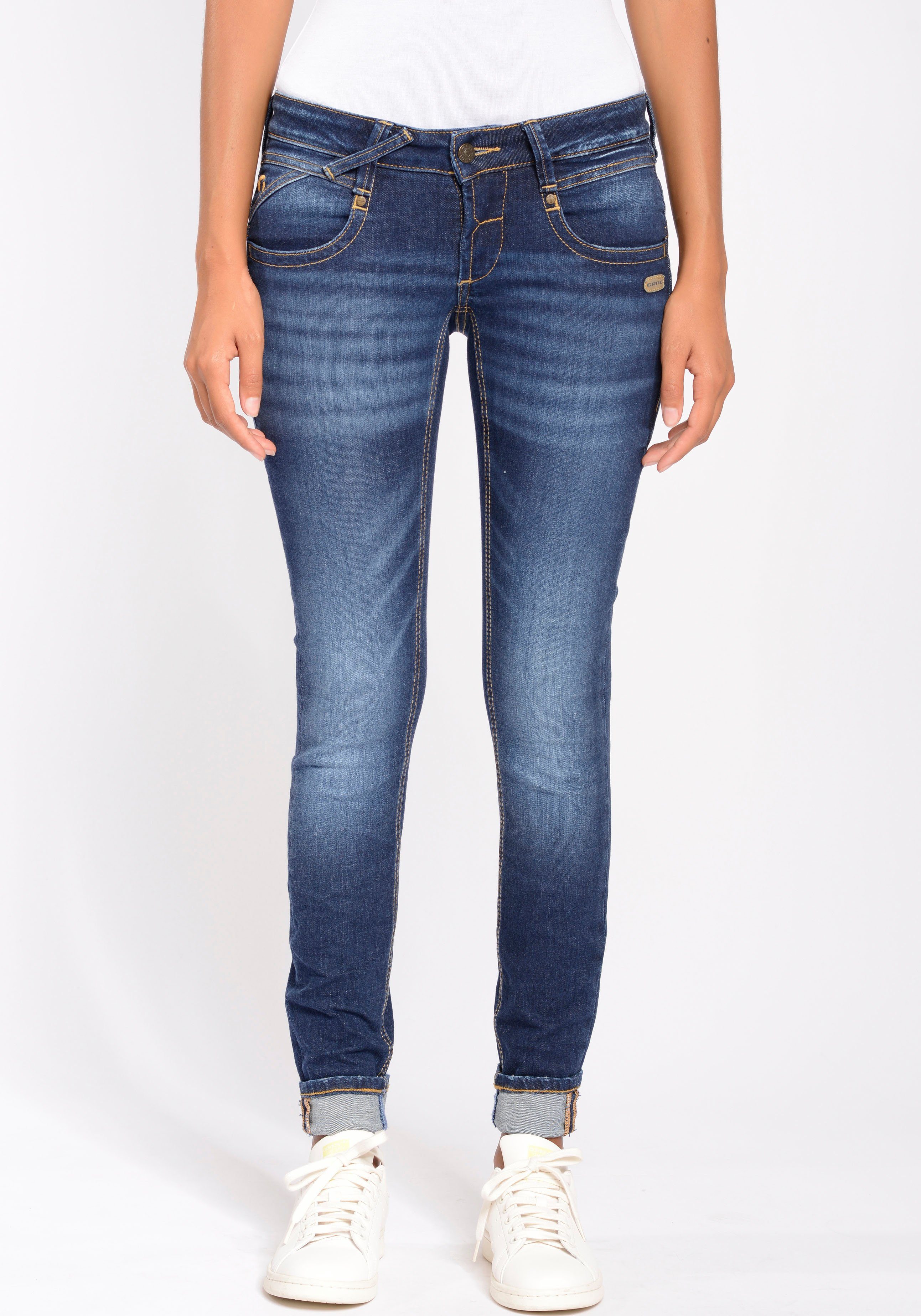 GANG Skinny-fit-Jeans 94NENA mit niedriger Leibhöhe | Stretchjeans