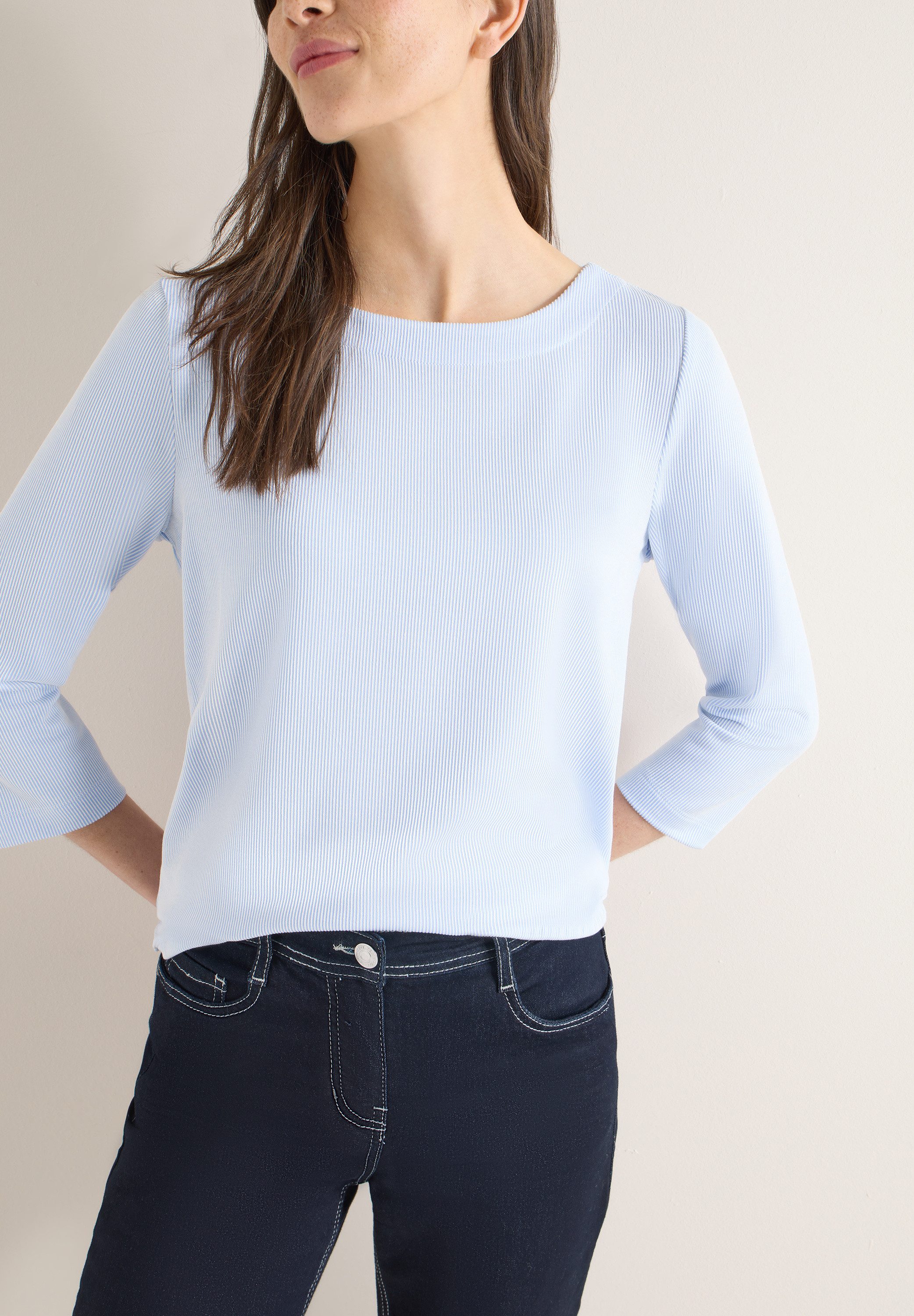 CECIL 3/4-Arm-Shirt mit Streifen Muster