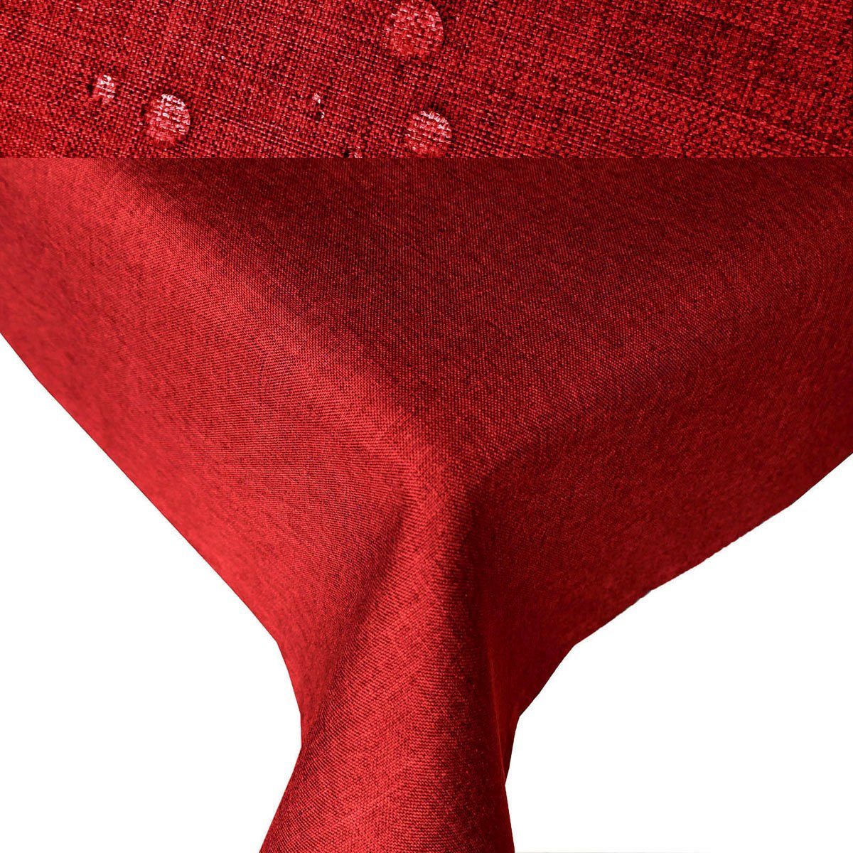 BRILLIANT First-Tex Tischdecke, Tischdecke Leinenoptik Lotuseffekt Saumkante 135x180 oval dunkelgrün