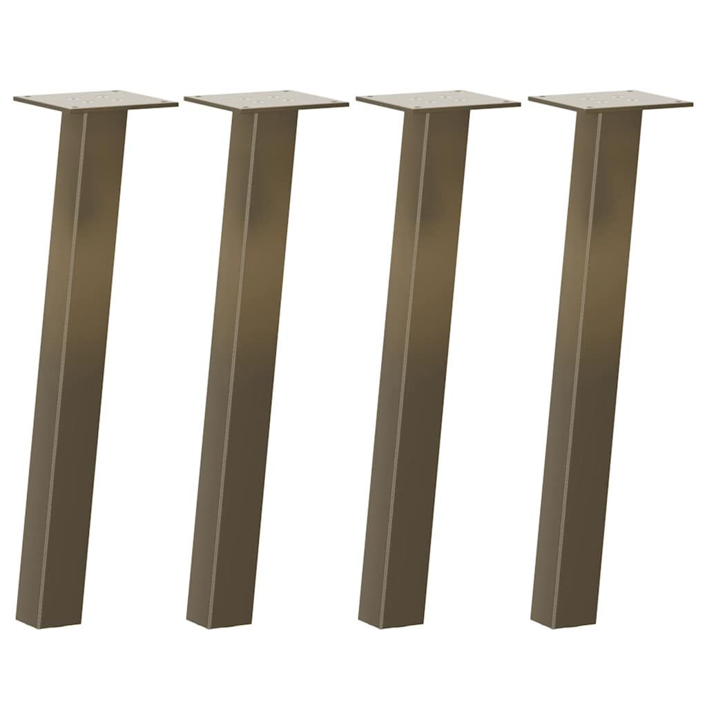 vidaXL Tischbein Couchtischbeine 4 Stk. Naturstahl günstig online kaufen