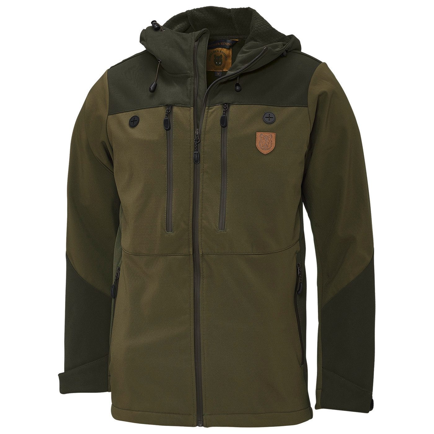 Rensing Outdoorjacke Ash oliv/braun Innenseite mit Waffel-Struktur