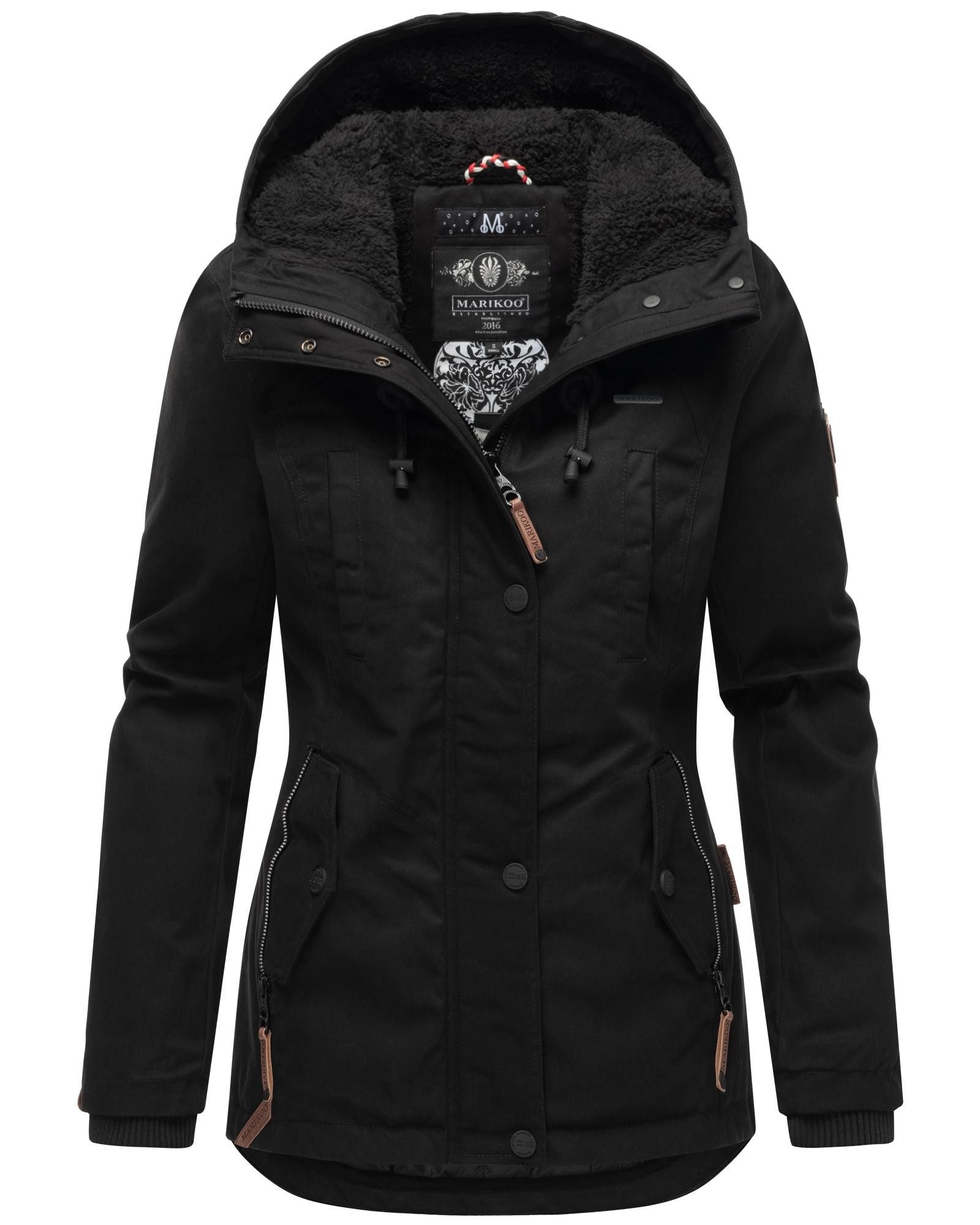 Marikoo Winterjacke Bikoo sportliche Damen Outdoor Baumwolljacke mit Kapuze günstig online kaufen