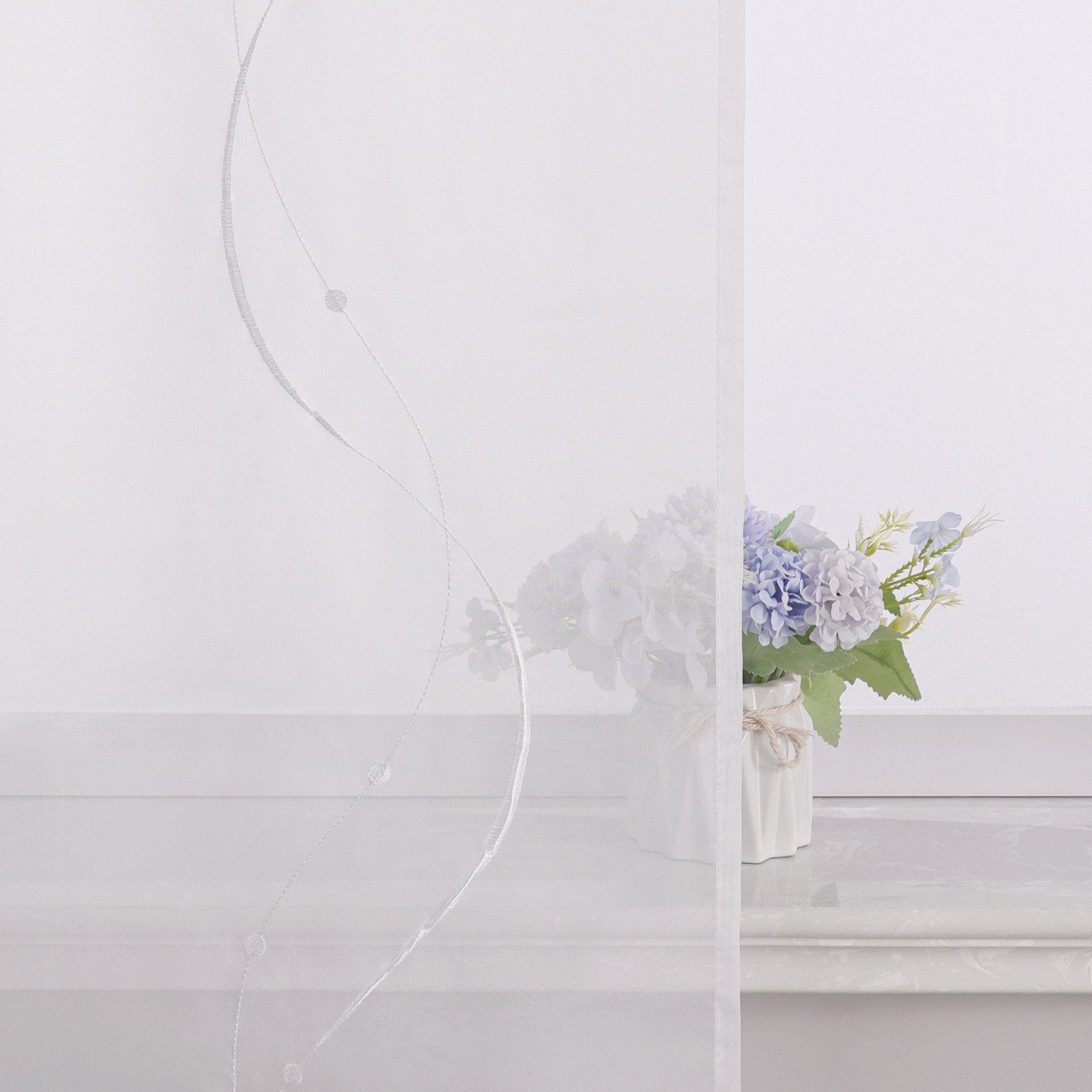 Joyswahl Schiebegardine (2 St), Schlaufen, transparent, Voile Flächenvorhän günstig online kaufen