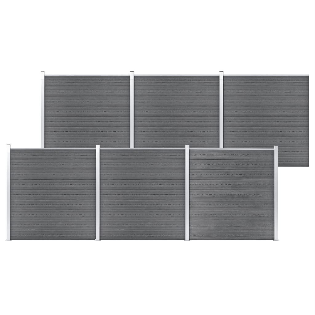 Gartentor Gartenzaun WPC 1045x186 cm Grau