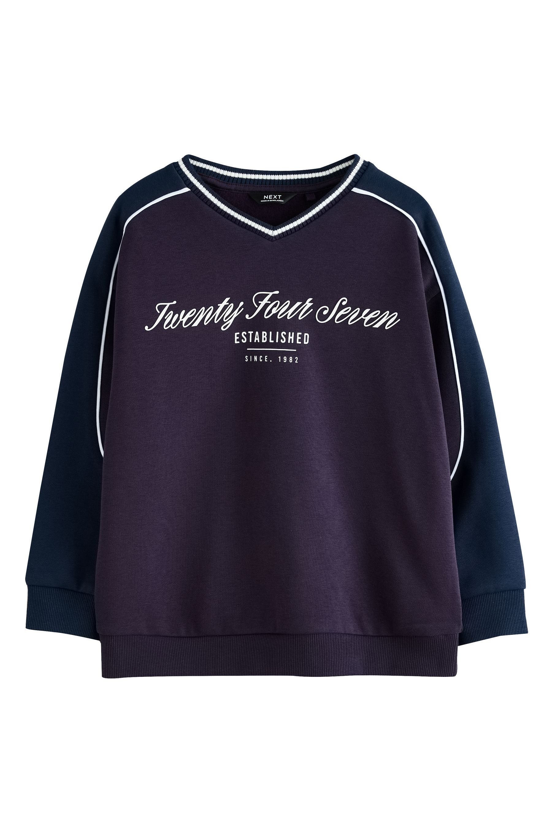 Next Sweater Rundhals-Pullover mit Grafik (1-tlg)