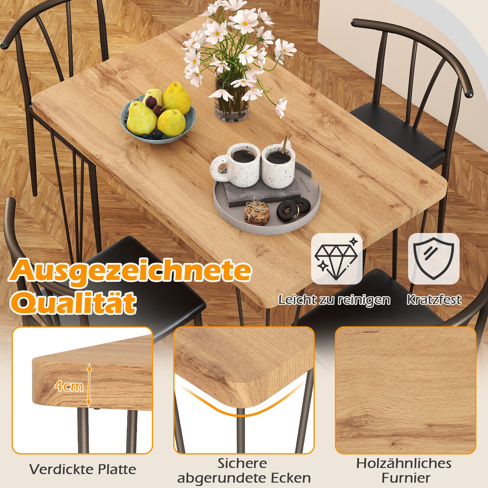 COSTWAY Essgruppe, (5-tlg)