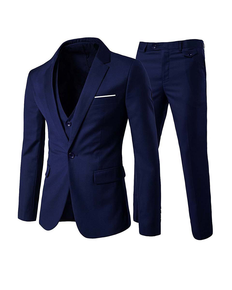 Allthemen Anzug 3-teilig (3 tlg) Edler Slim Fit Herrenanzug für den Busines günstig online kaufen